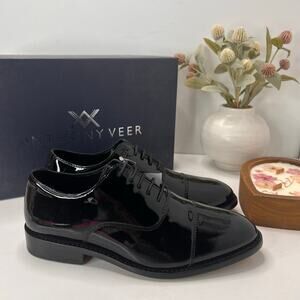 Anthony Veer Clinton Leather Tux Cap-Toe Oxford Dress Shoe Black Men 6.5 EEE NWB